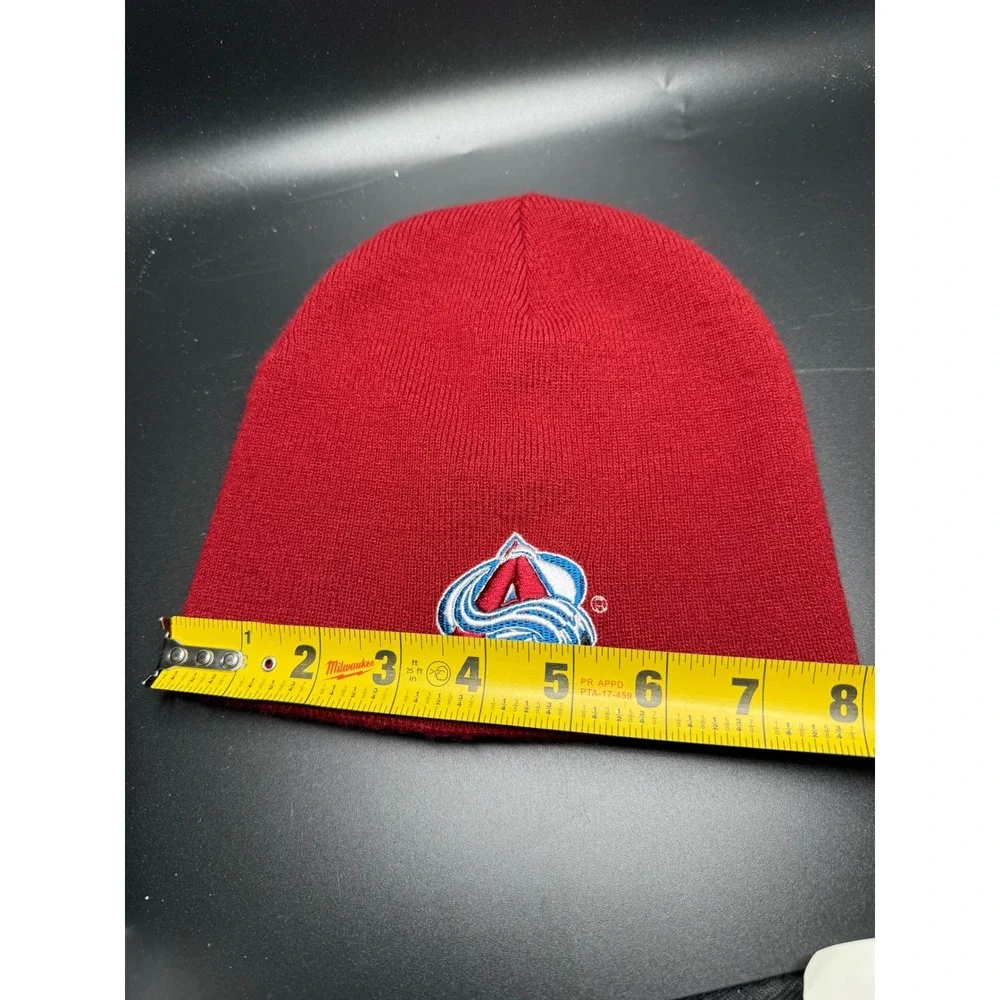Colorado Avalanche‎ NHL Red Knit Beanie Hat Embroidered Logo Winter Cap